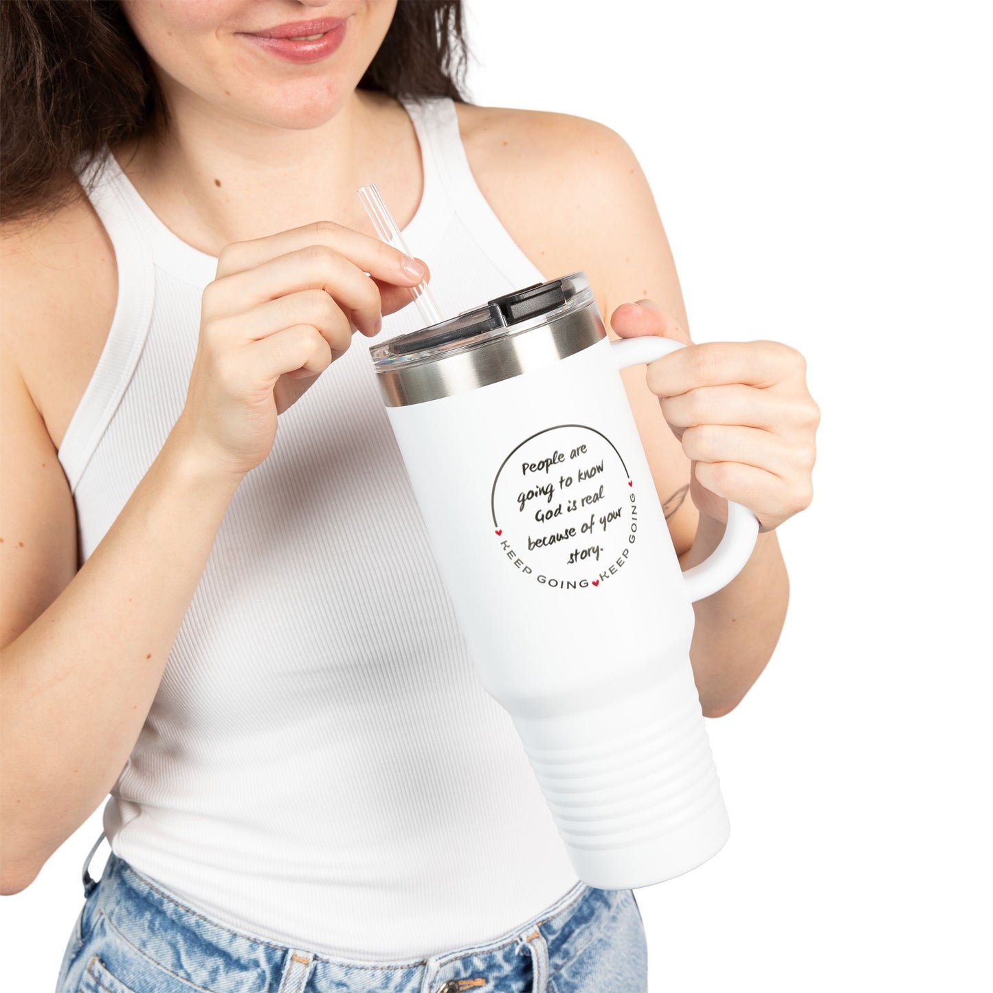 The Keep Going Insulated Travel Mug – 40oz