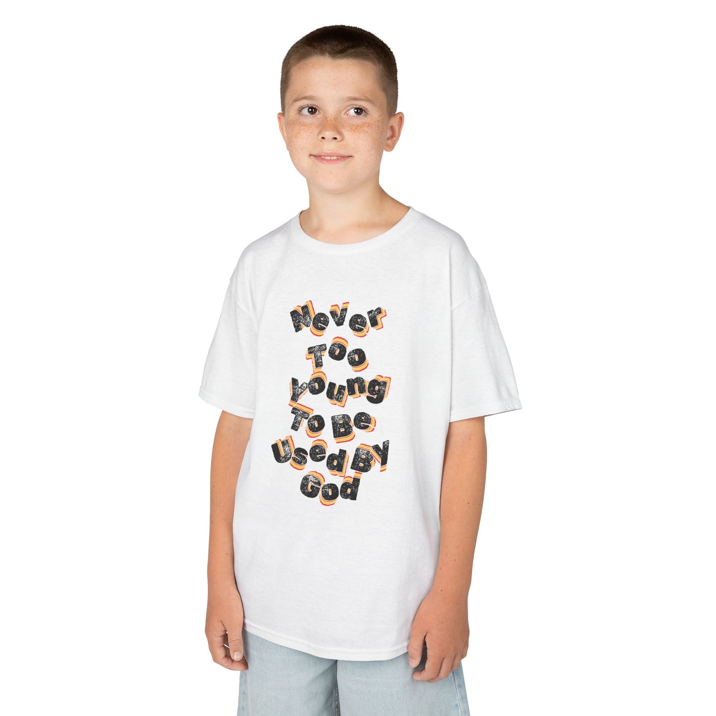"Never Too Young too be Used By God" Youth tee