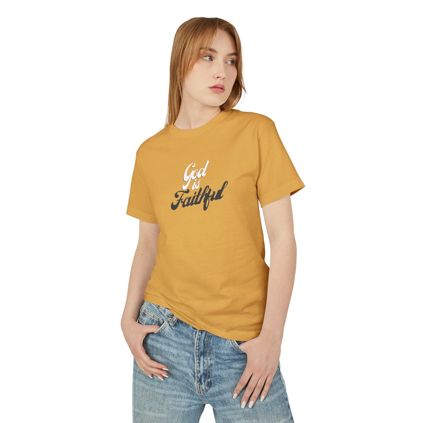 "God is Faithful" Unisex Heavyweight Cotton Tee