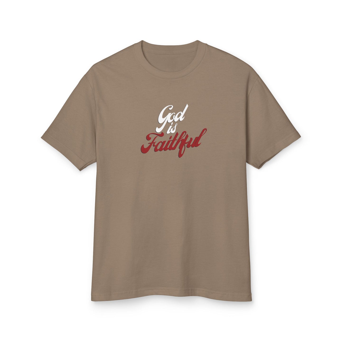 "God is Faithful" Unisex Heavyweight Cotton Tee