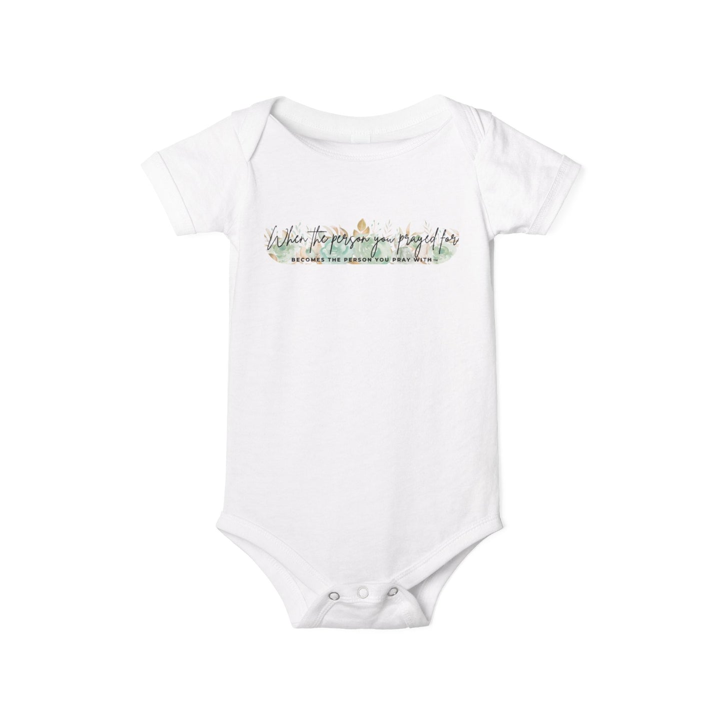Green Floral Pray Match with Baby Onesie