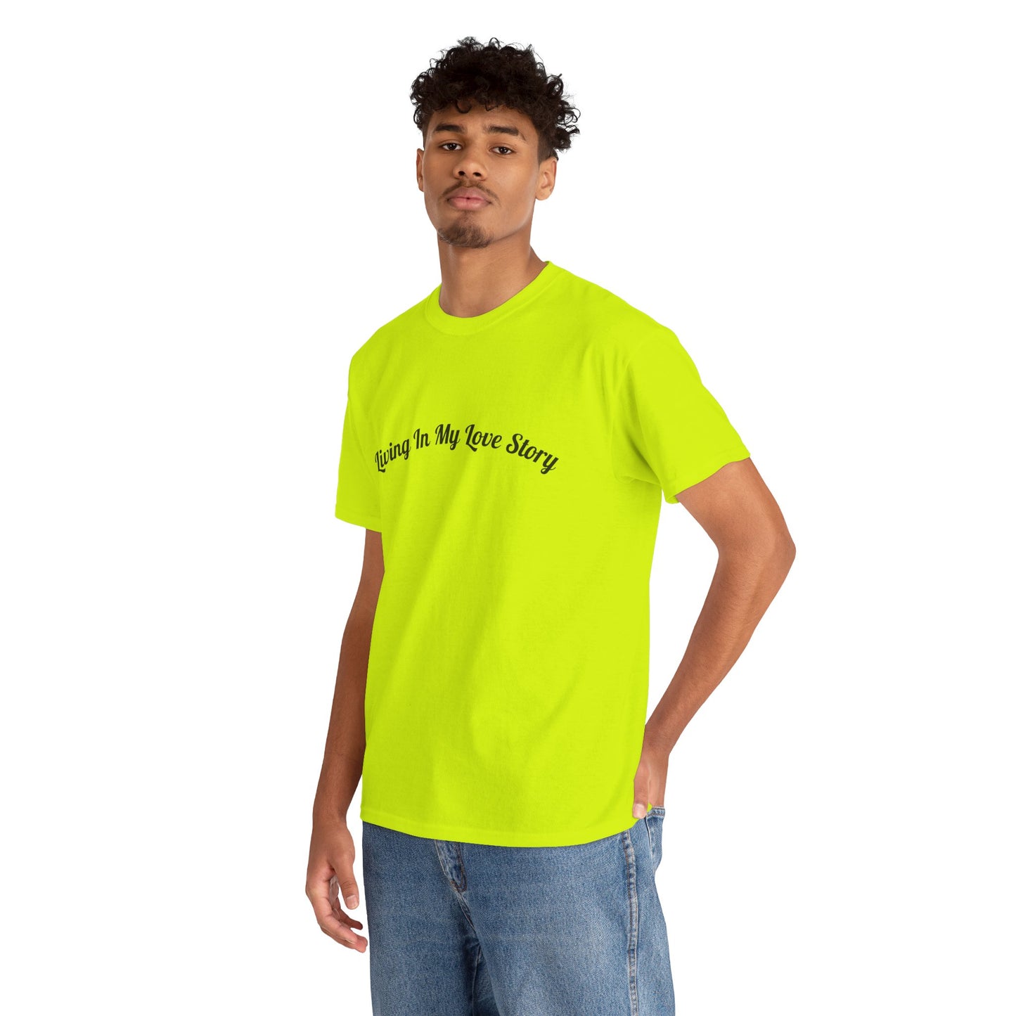 "Living In My Love Story" simple design tee