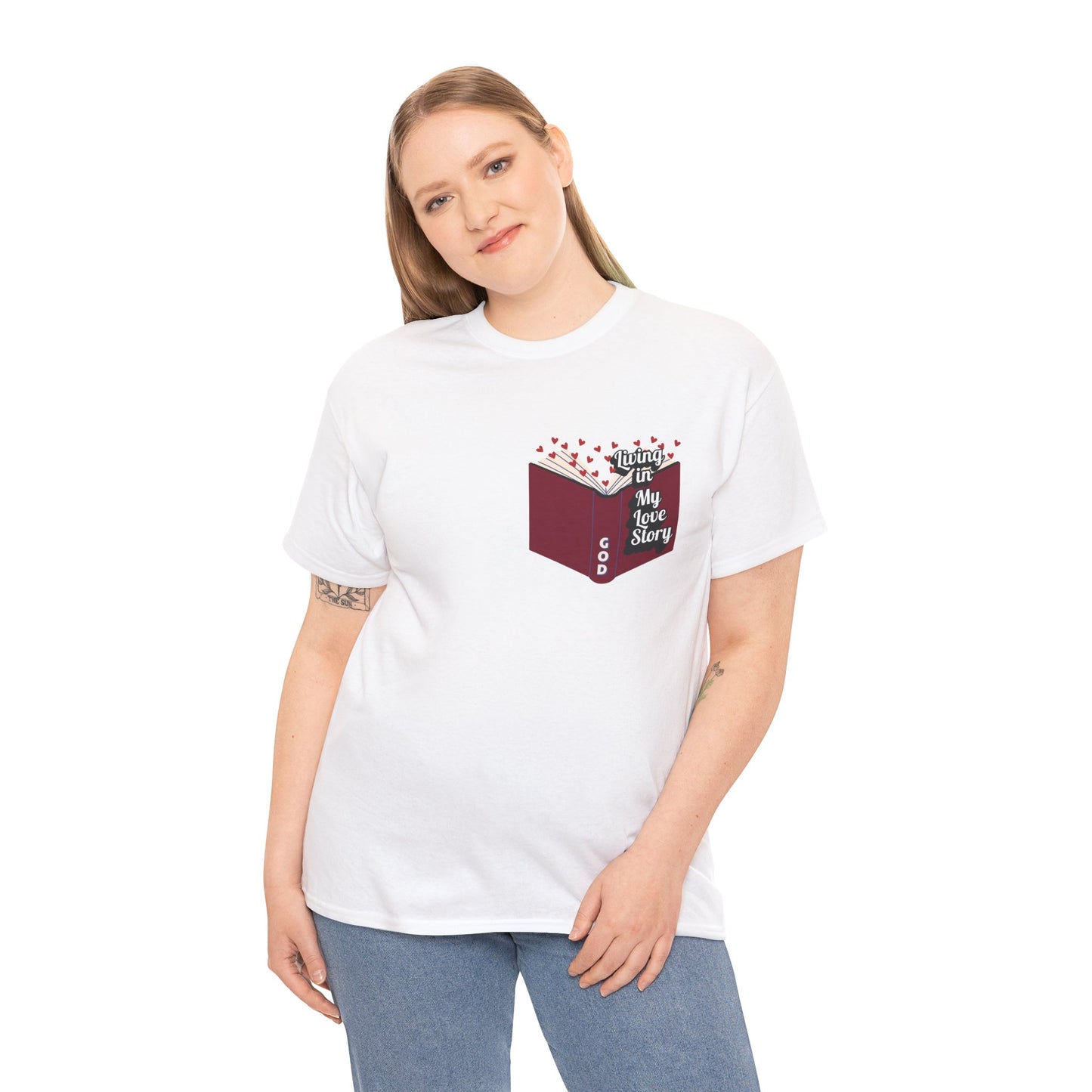 "Living In My Love Story" book t-shirt