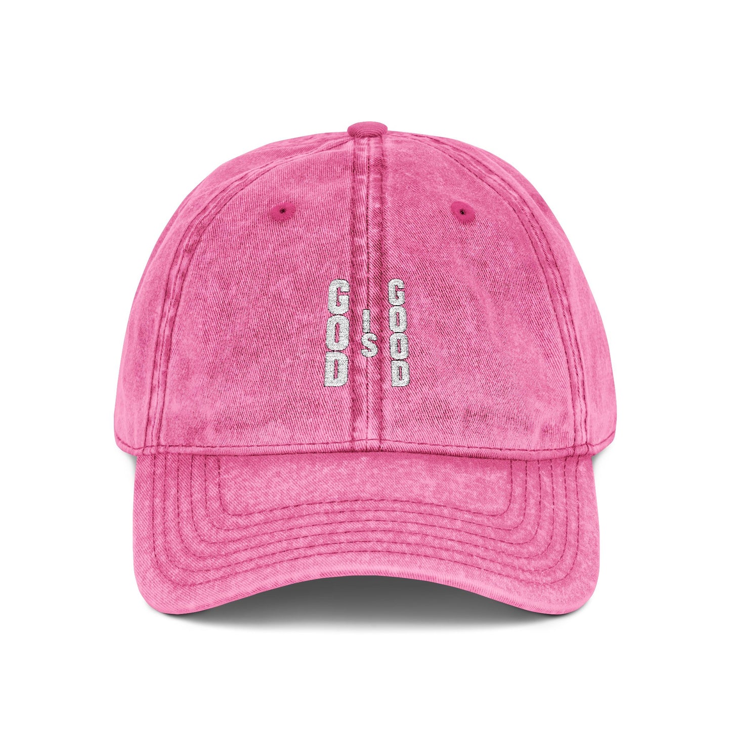 “God is Good" Vintage Embroidered Hat
