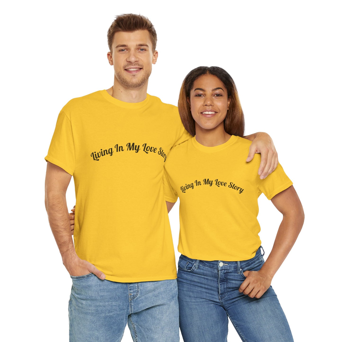 "Living In My Love Story" simple design tee