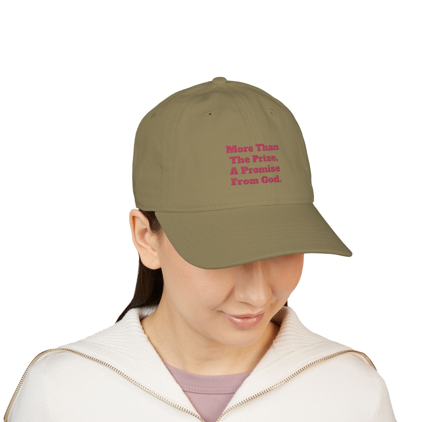 "More Than the Prize, A Promise from God" Embroidered Organic Cap