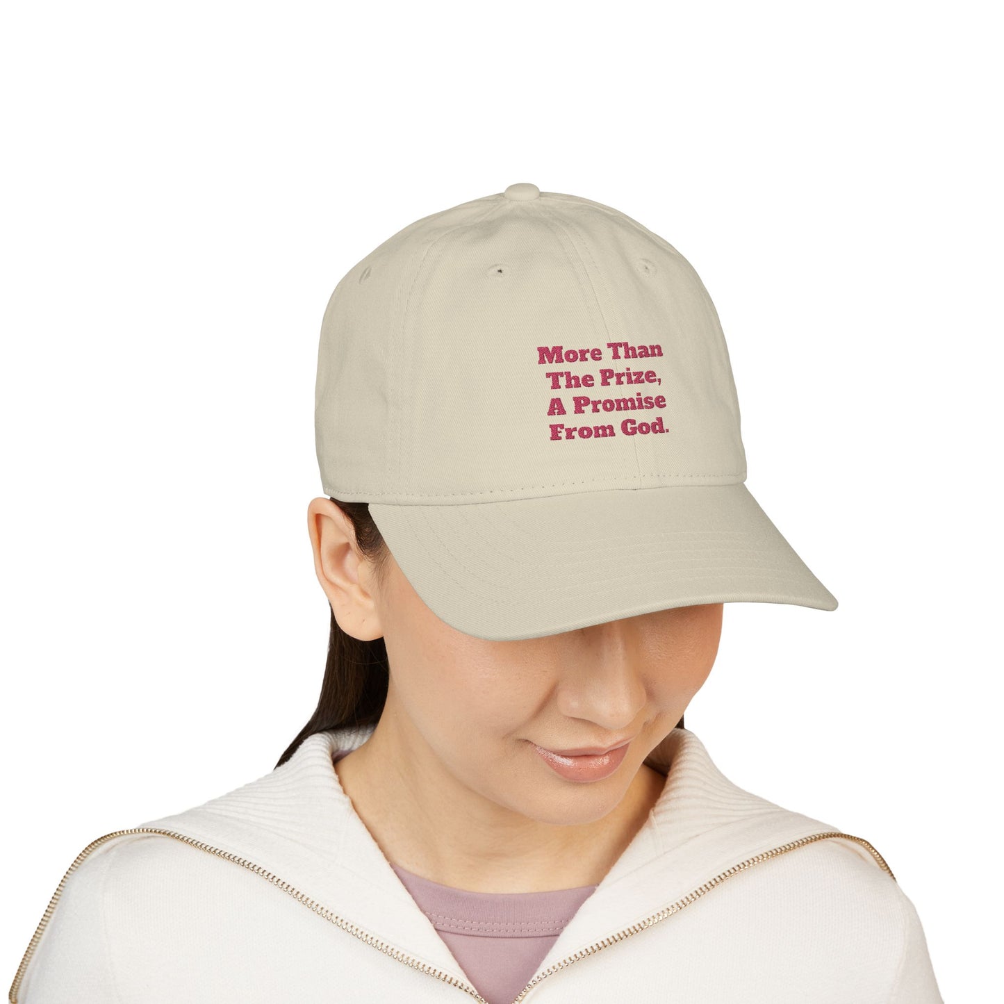 "More Than the Prize, A Promise from God" Embroidered Organic Cap