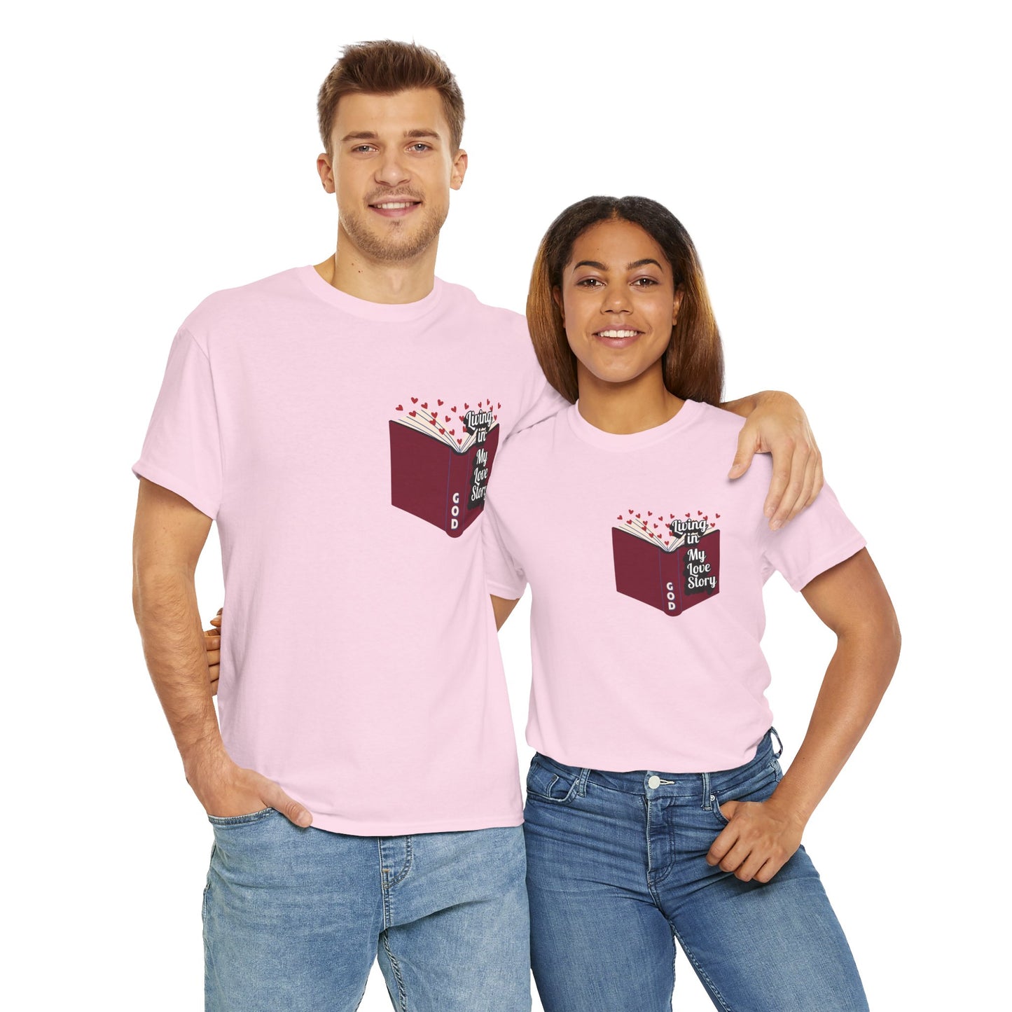 "Living In My Love Story" book t-shirt