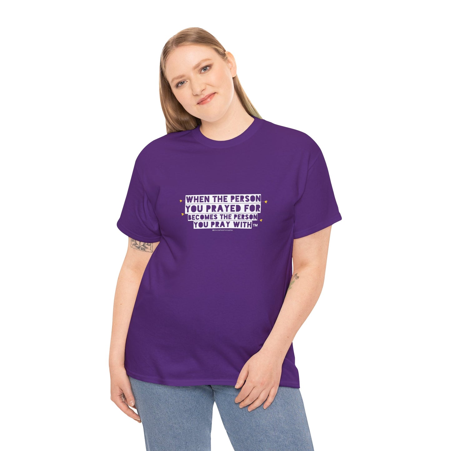 "When The Person You Prayed For Becomes The Person You Pray With" Book Merch tee