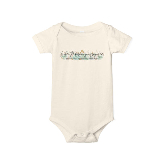 Green Floral Pray Match with Baby Onesie