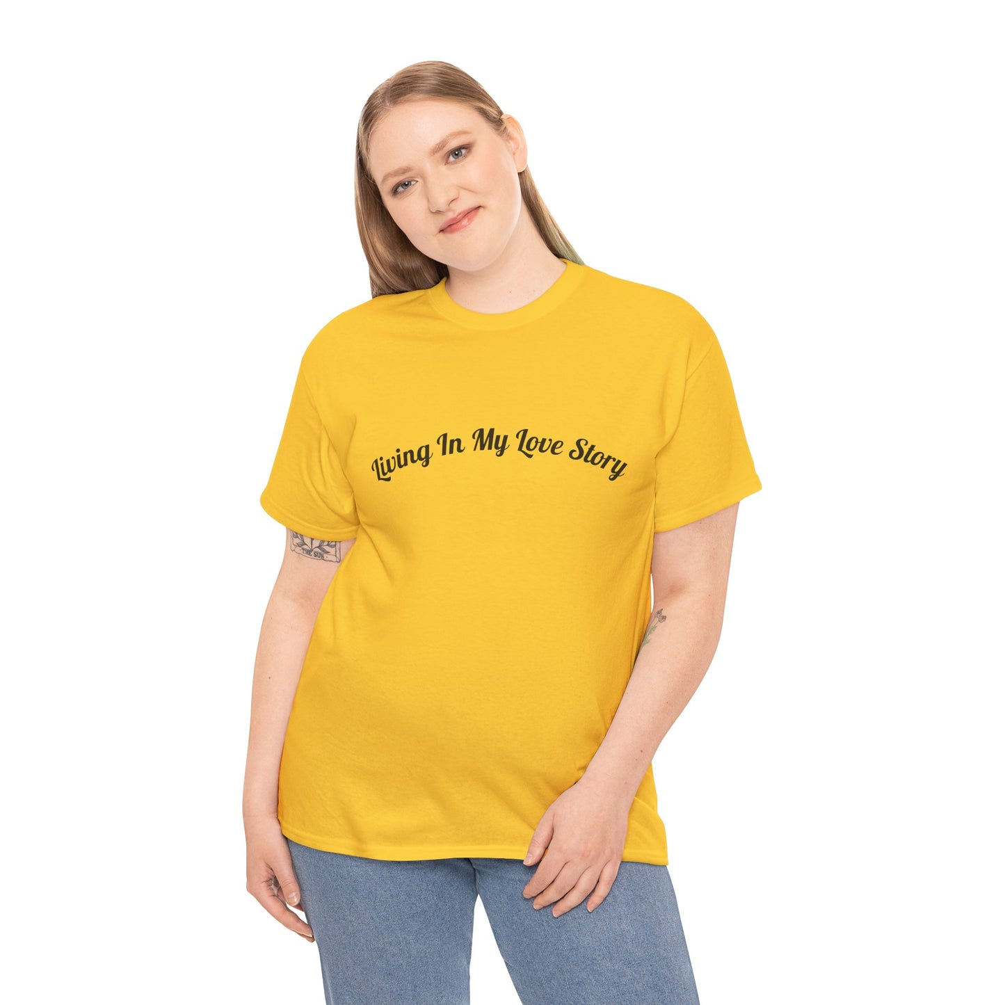 "Living In My Love Story" simple design tee