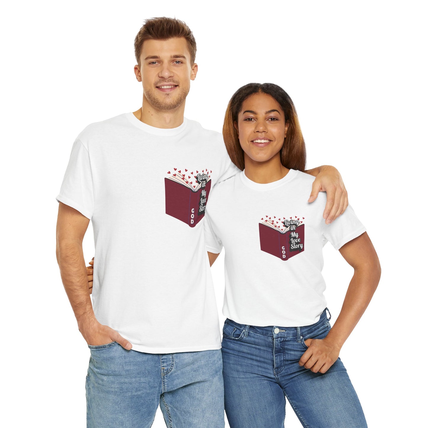 "Living In My Love Story" book t-shirt