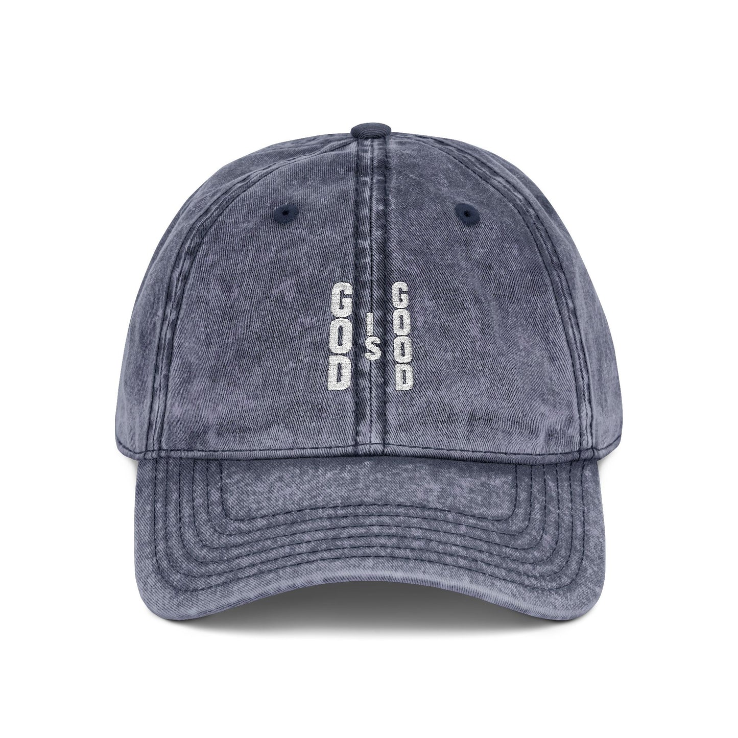 “God is Good" Vintage Embroidered Hat