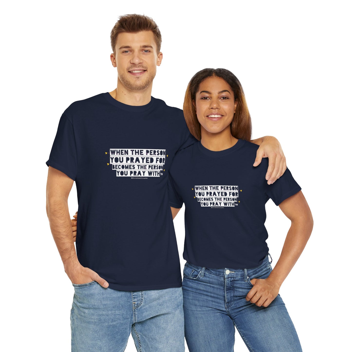 "When The Person You Prayed For Becomes The Person You Pray With" Book Merch tee