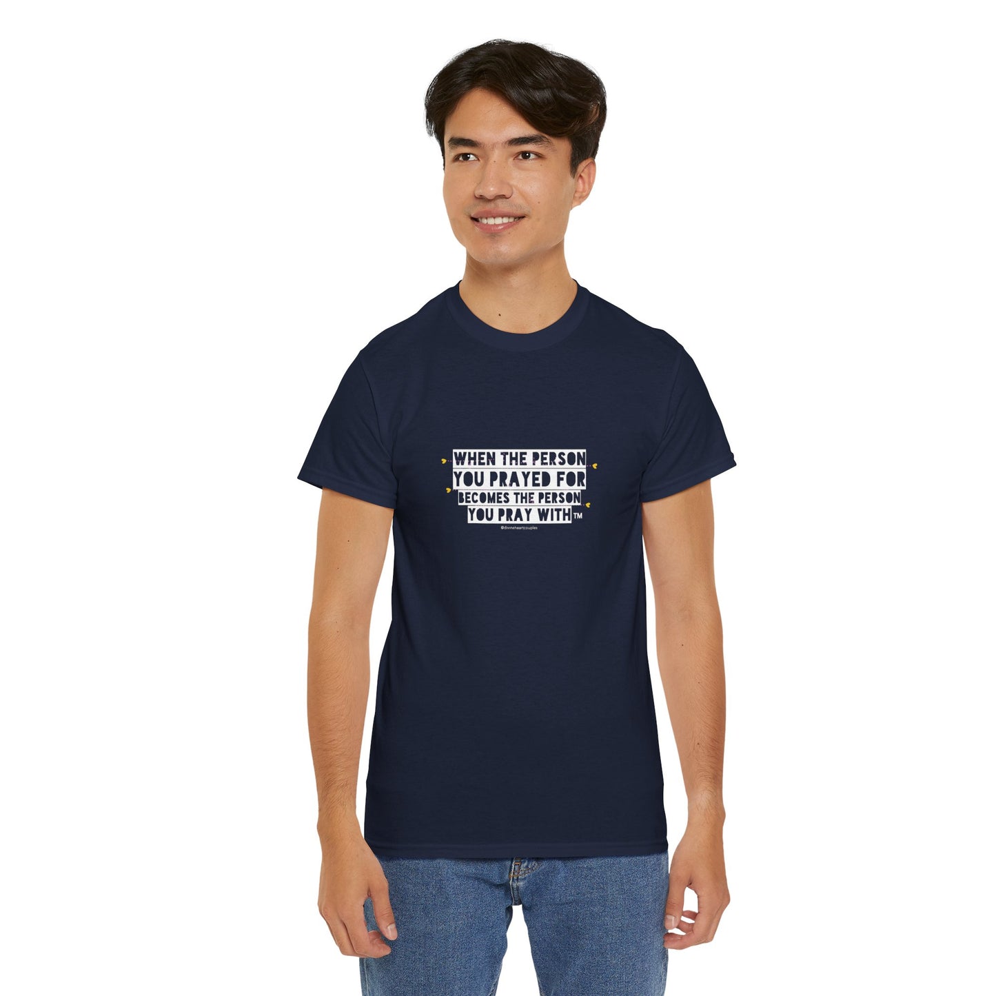 "When The Person You Prayed For Becomes The Person You Pray With" Book Merch tee