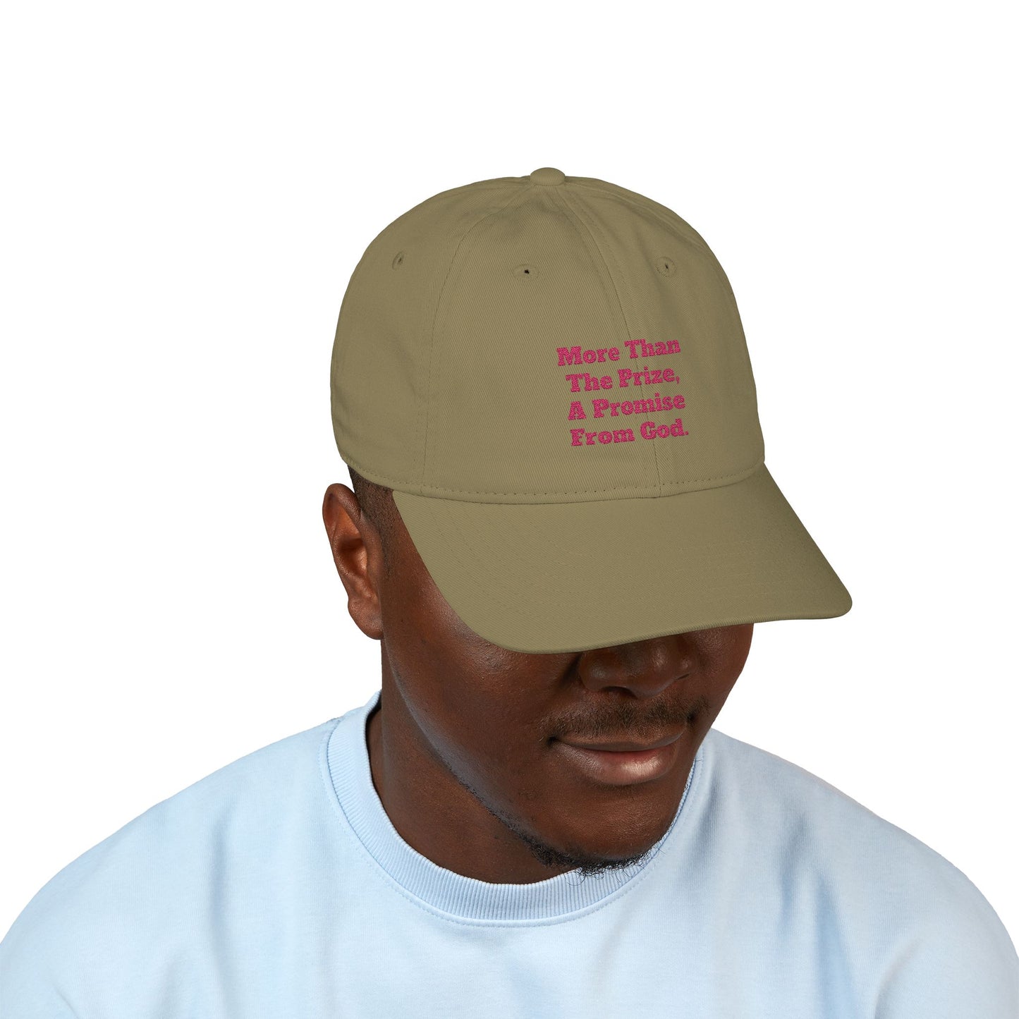 "More Than the Prize, A Promise from God" Embroidered Organic Cap