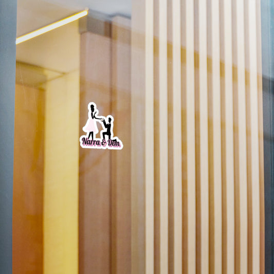 Narra and Dem Proposal Kiss-Cut Vinyl Decals, Custom Romance Stickers