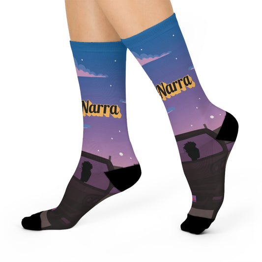Romance Novel - Dem & Narra Crew Socks