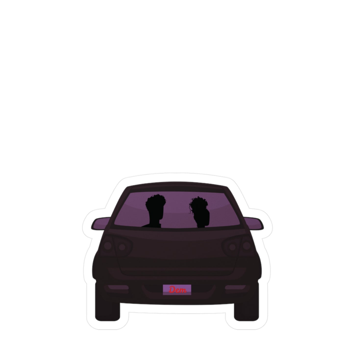 Dem & Narra Romance Novel in Car Stickers