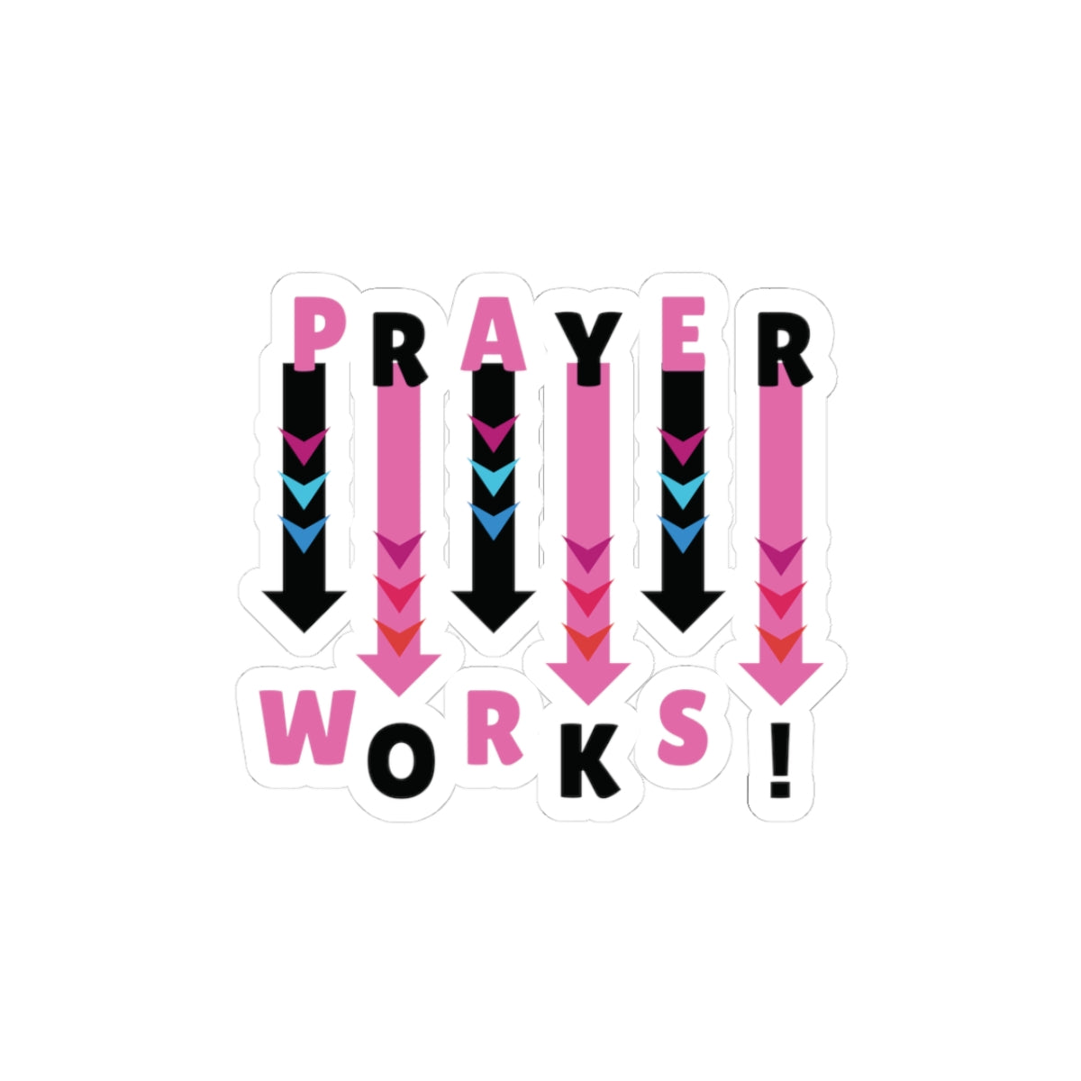 Inspirational Prayer Works Kiss-Cut Stickers - Motivational Decals for Journals & Laptops