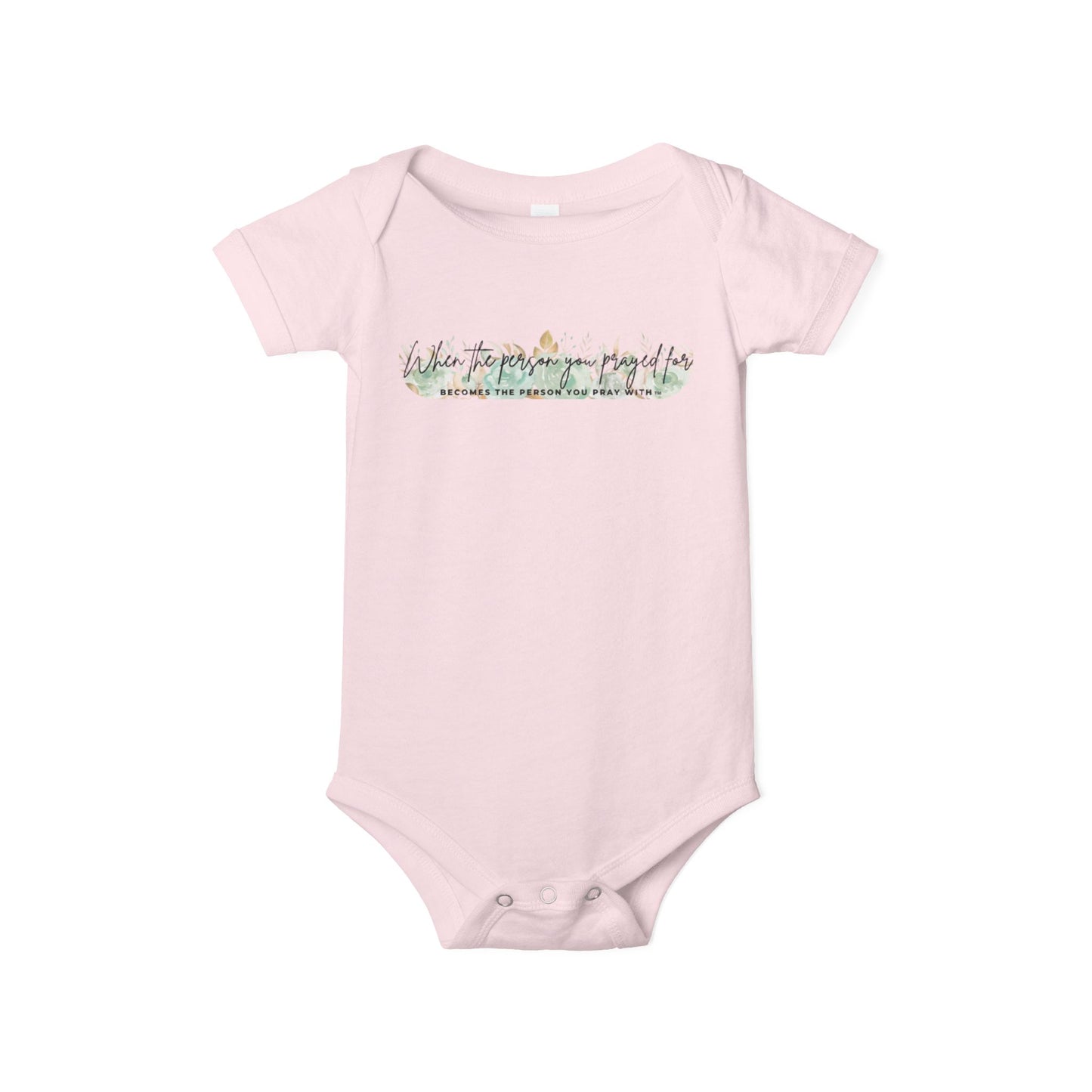 Green Floral Pray Match with Baby Onesie