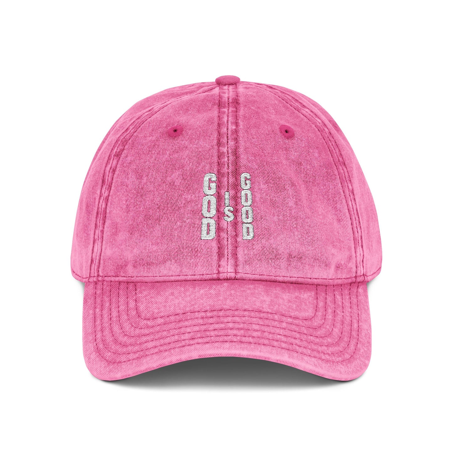 “God is Good" Vintage Embroidered Hat