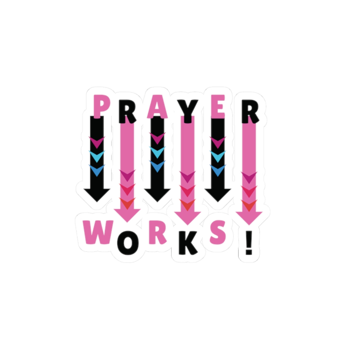 Inspirational Prayer Works Kiss-Cut Stickers - Motivational Decals for Journals & Laptops