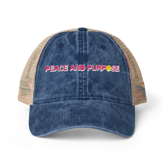 Peace and Purpose - Women's Washed Mesh-Back Cap