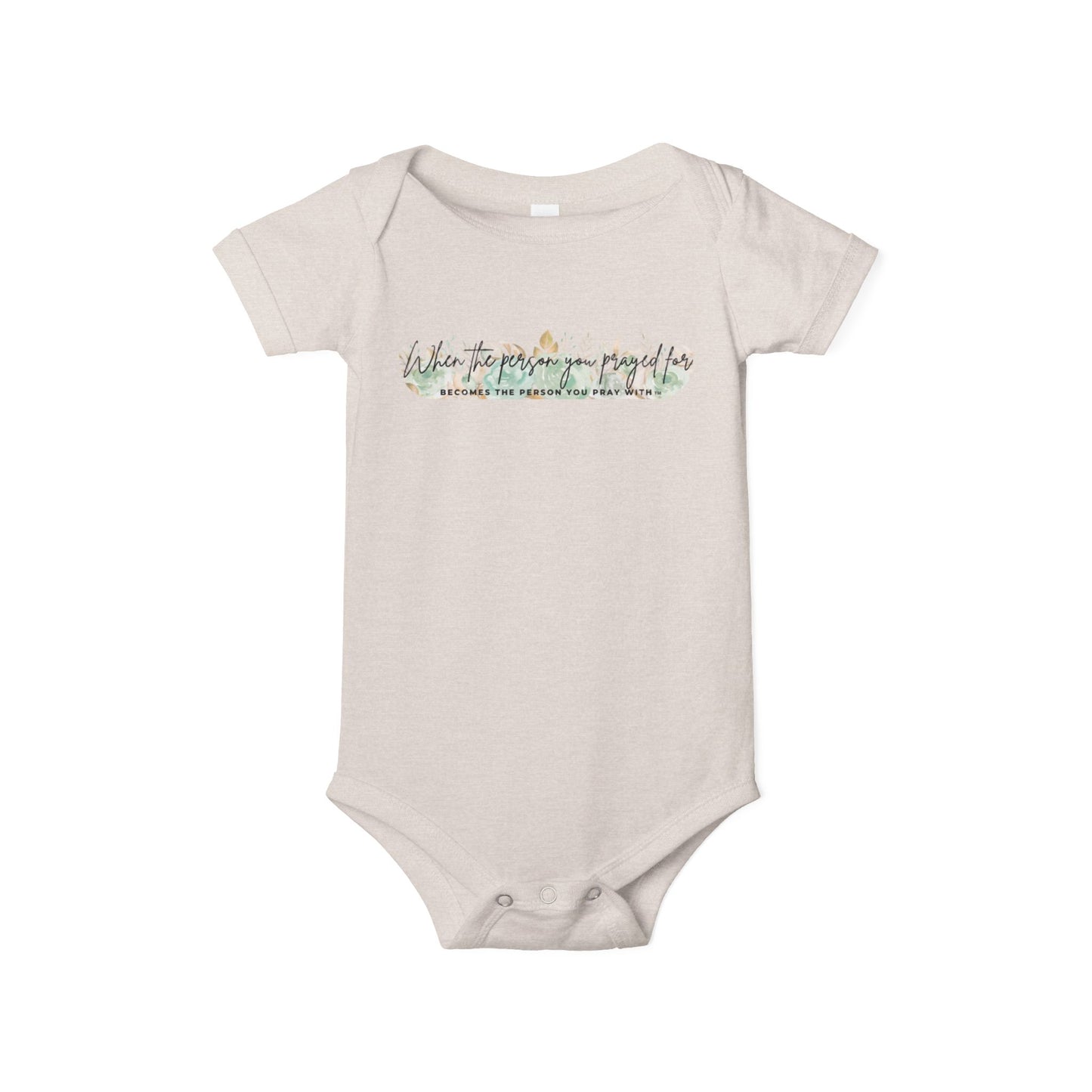 Green Floral Pray Match with Baby Onesie