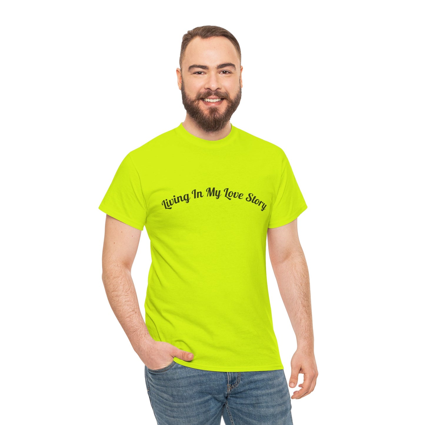 "Living In My Love Story" simple design tee