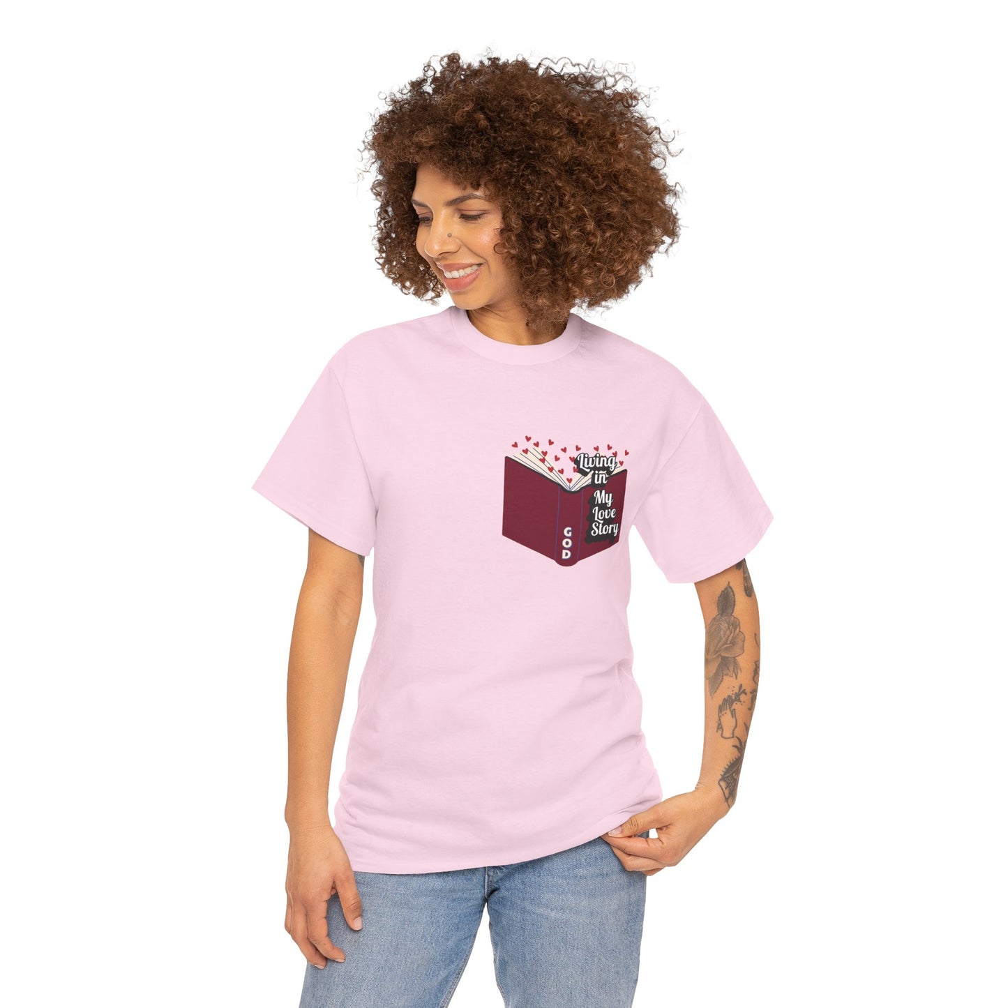 "Living In My Love Story" book t-shirt