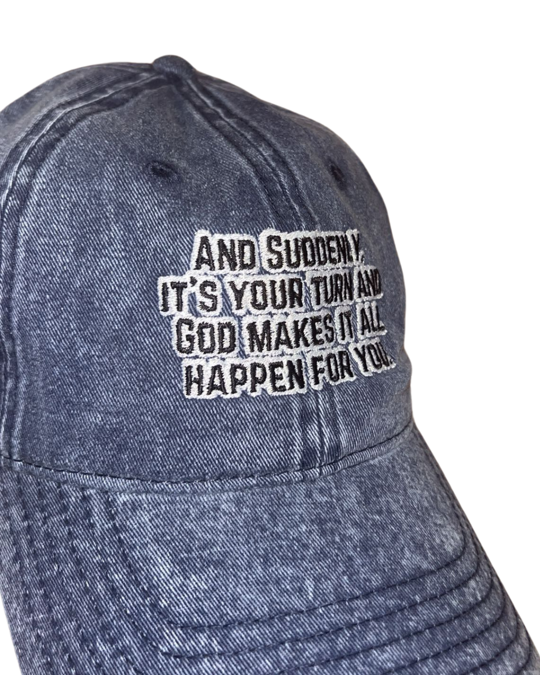 "And Suddenly" Vintage Embroidered Hat