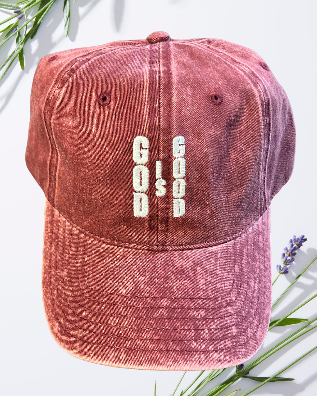 “God is Good" Vintage Embroidered Hat