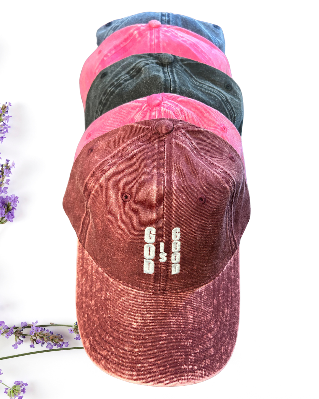 “God is Good" Vintage Embroidered Hat