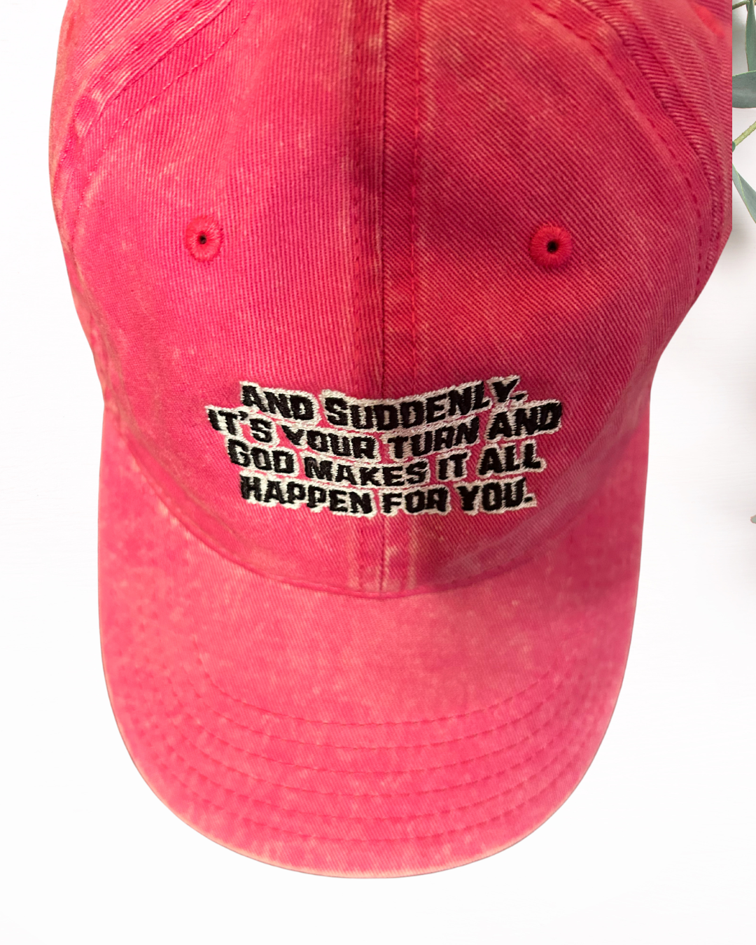 "And Suddenly" Vintage Embroidered Hat