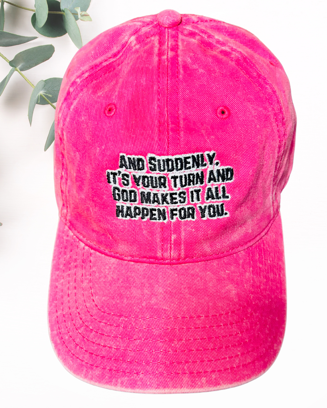 "And Suddenly" Vintage Embroidered Hat