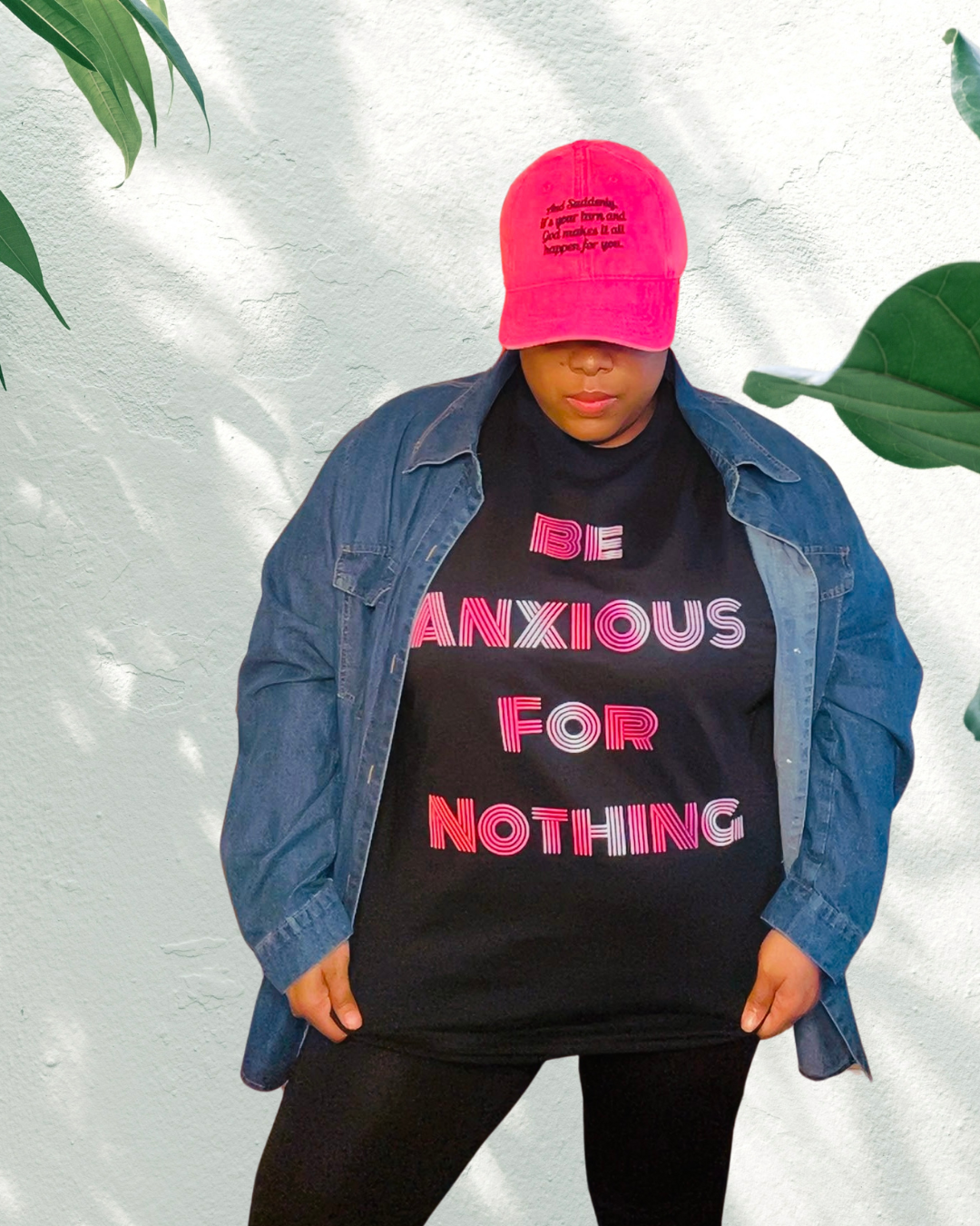 "Be Anxious For Nothing" Philippians 4:6 - Tee (Full Scripture on the back)