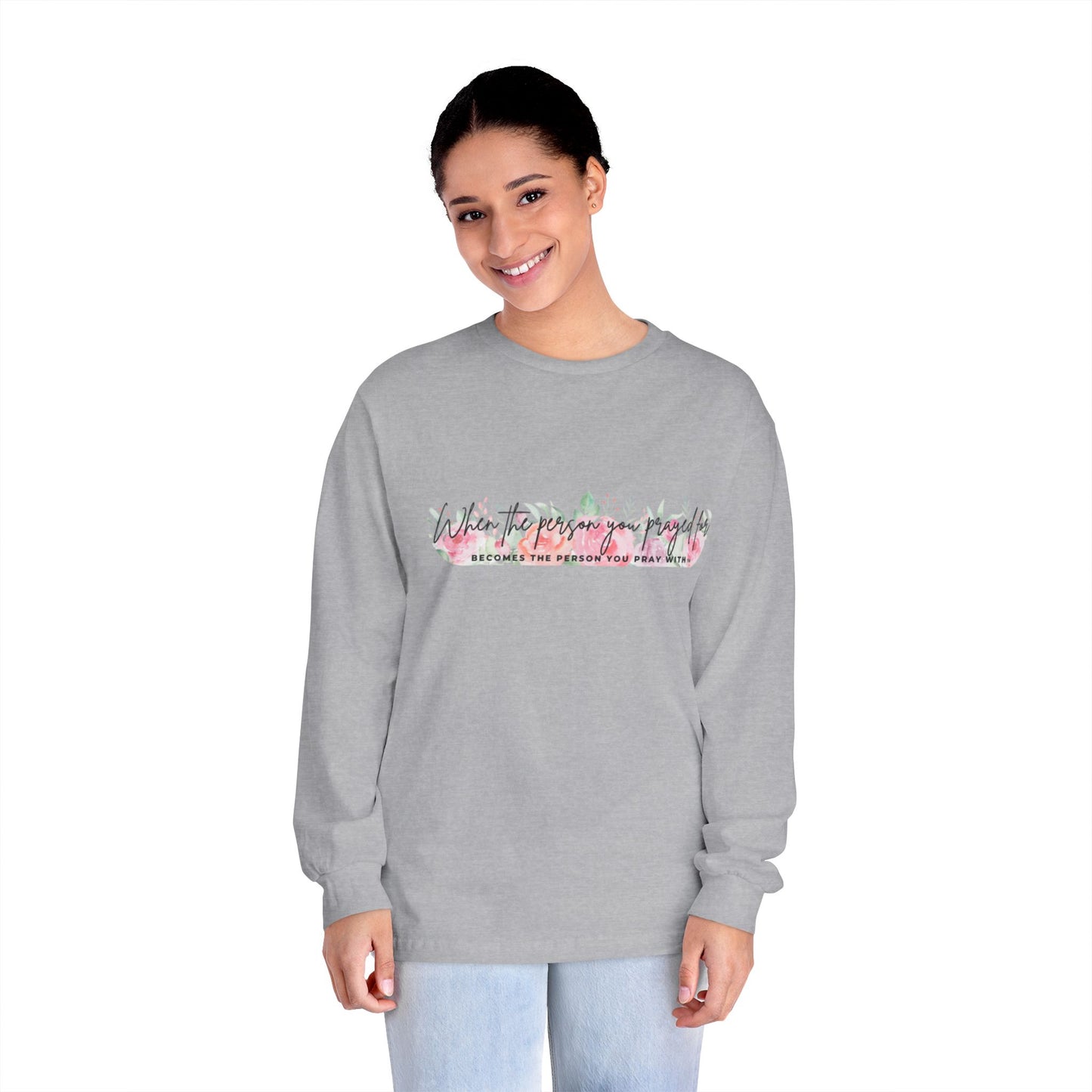 Floral Pray Long Sleeve T-Shirt