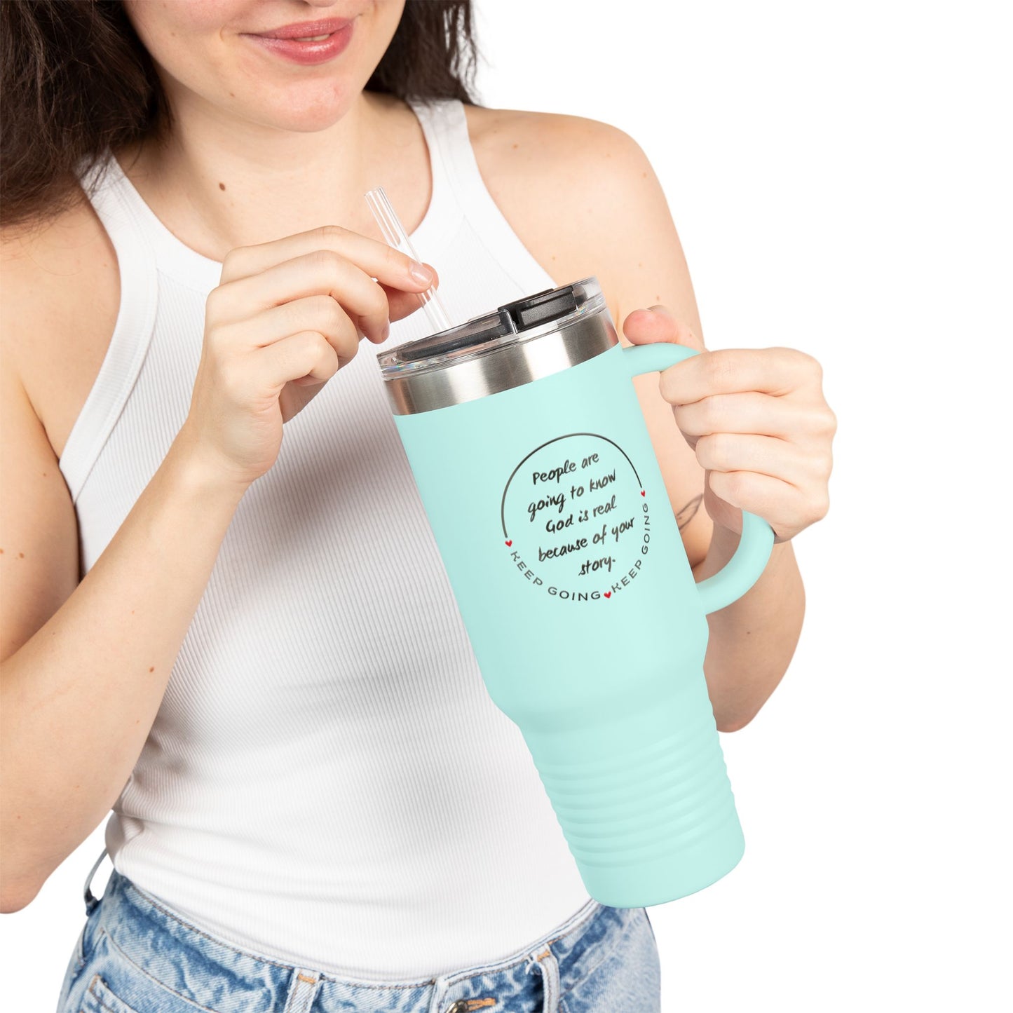 The Keep Going Insulated Travel Mug – 40oz