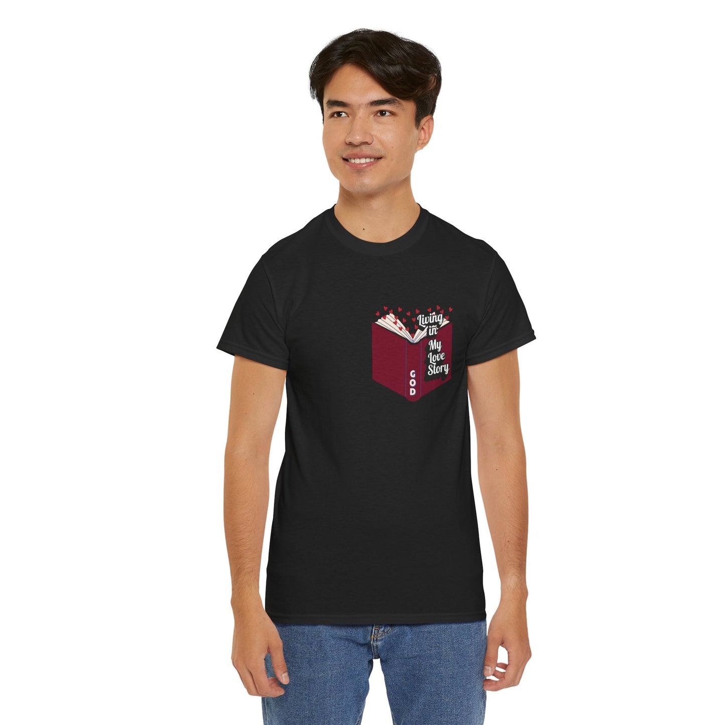 "Living In My Love Story" book t-shirt