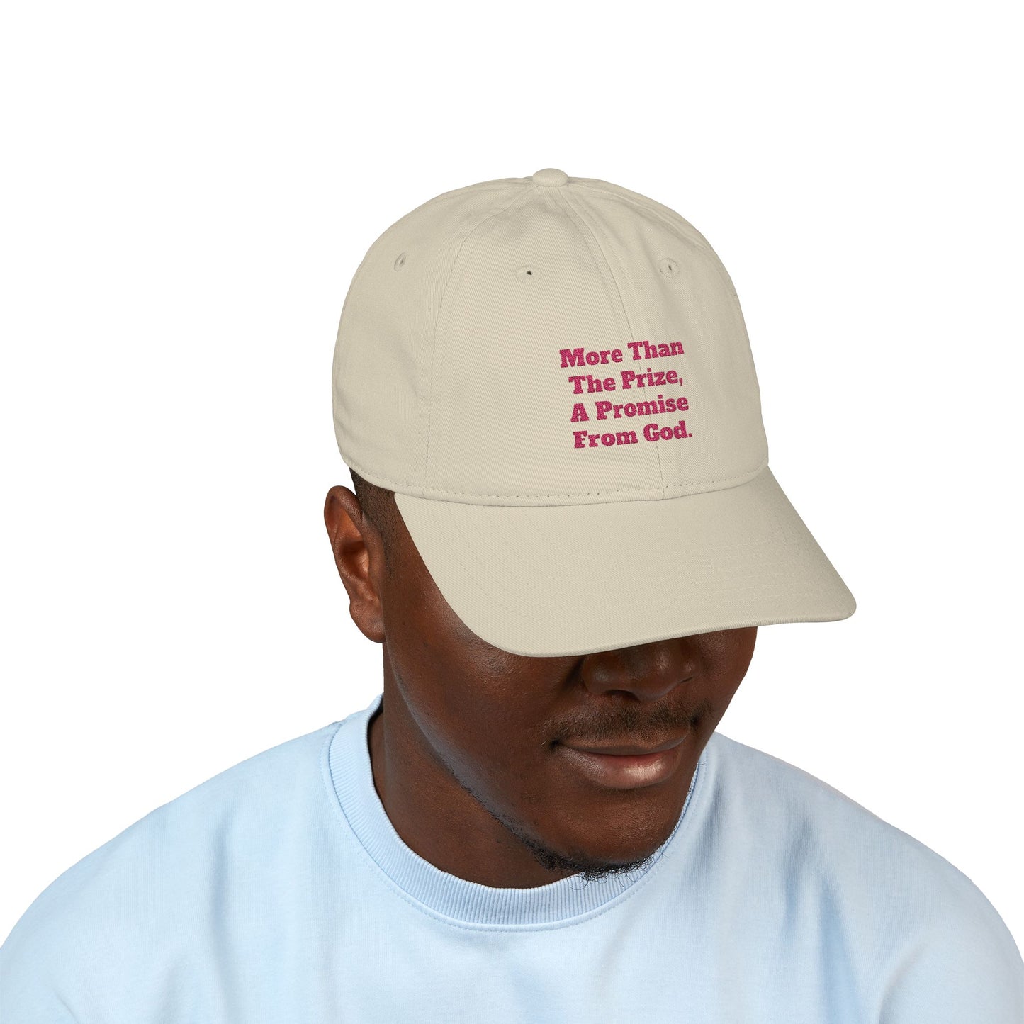 "More Than the Prize, A Promise from God" Embroidered Organic Cap
