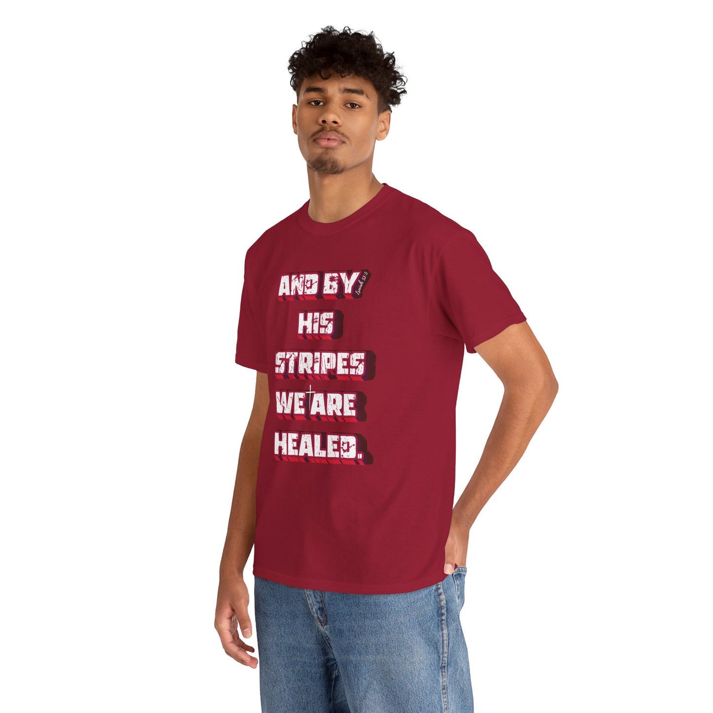 By His Stripes t-shirt