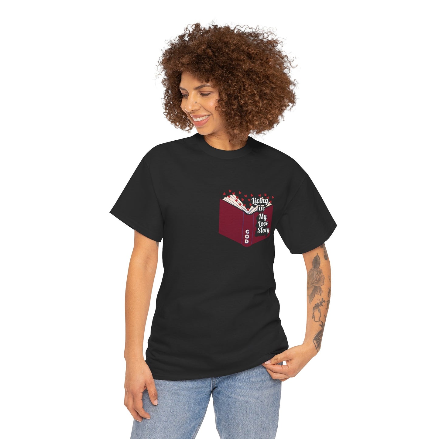 "Living In My Love Story" book t-shirt