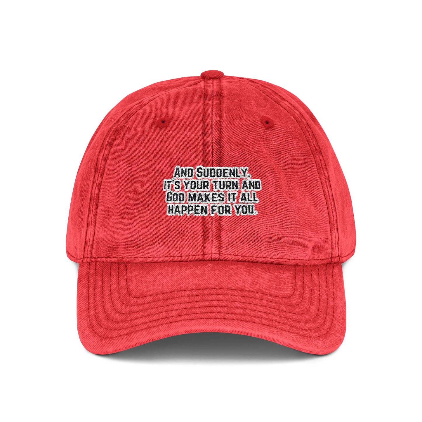 "And Suddenly" Vintage Embroidered Hat
