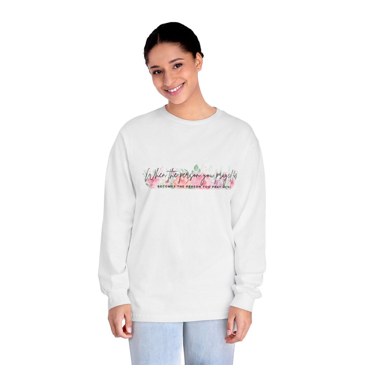 Floral Pray Long Sleeve T-Shirt