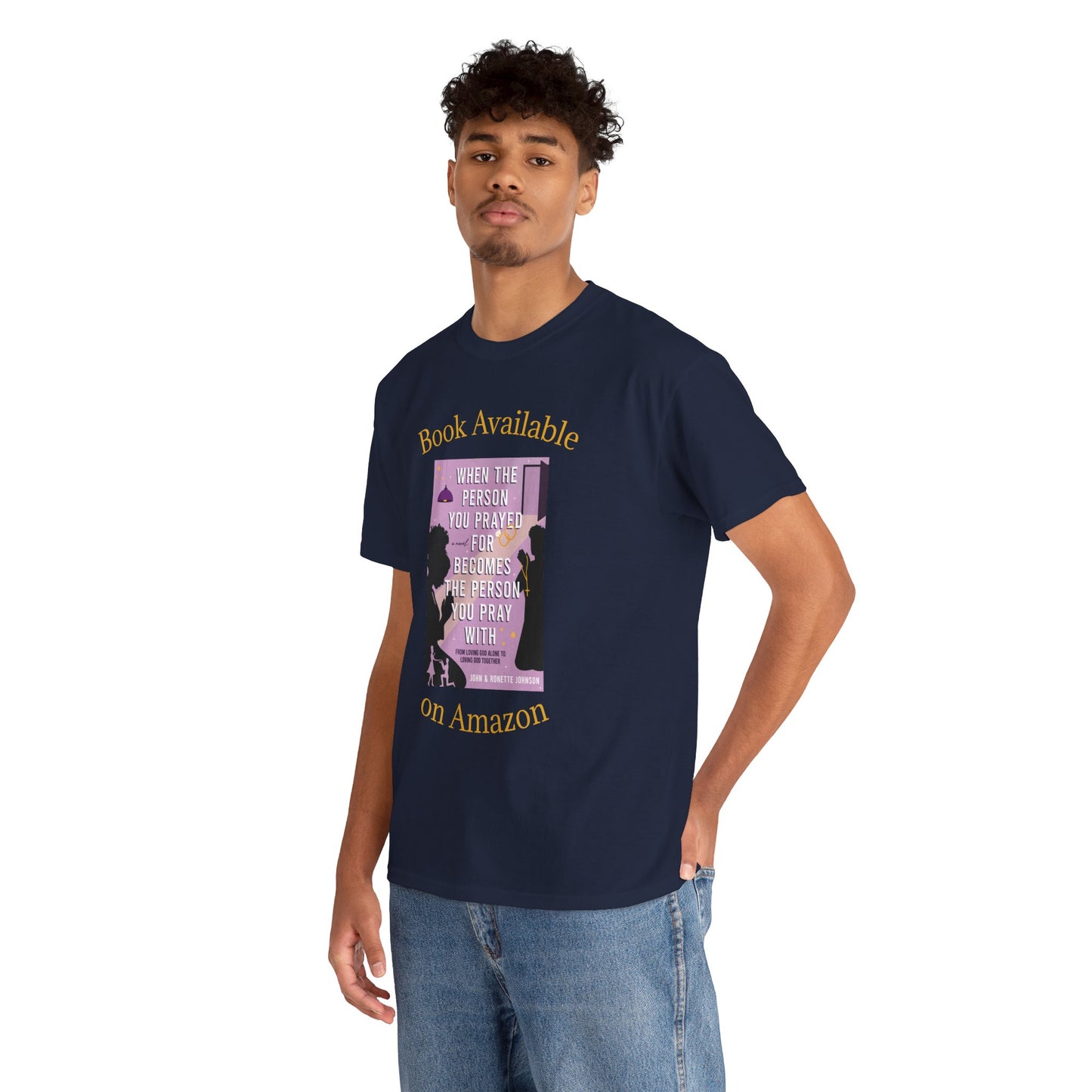 Romance novel walking billboard t-shirt