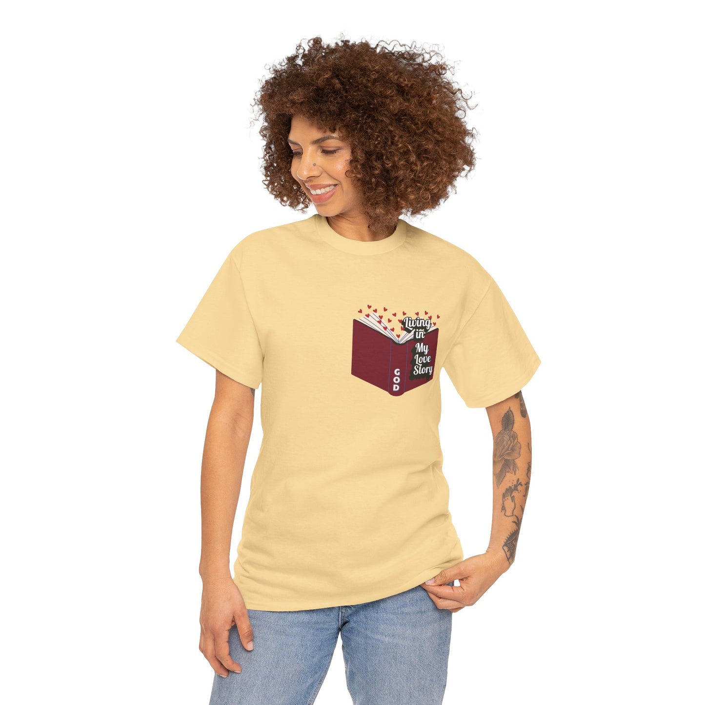 "Living In My Love Story" book t-shirt