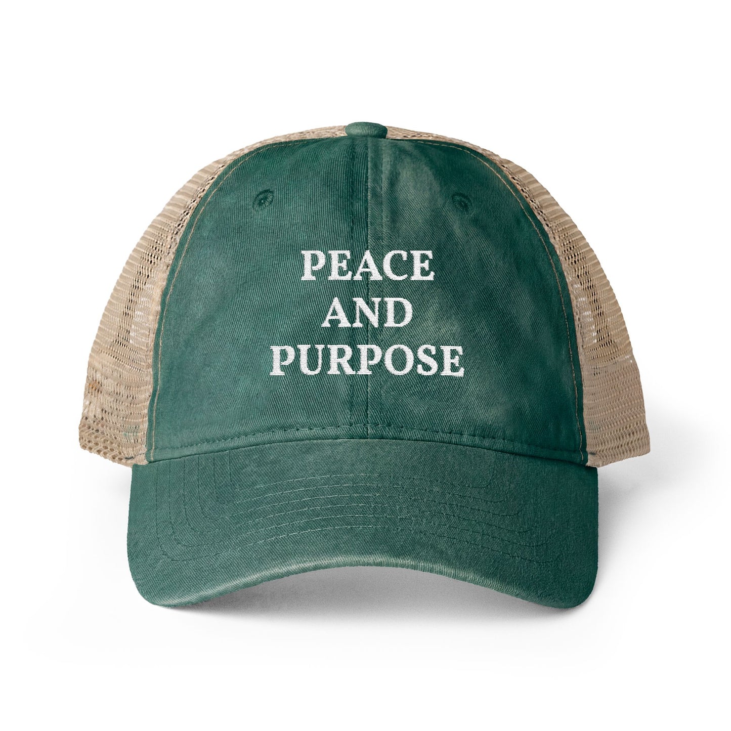 Peace and Purpose - Women's Washed Mesh-Back Cap