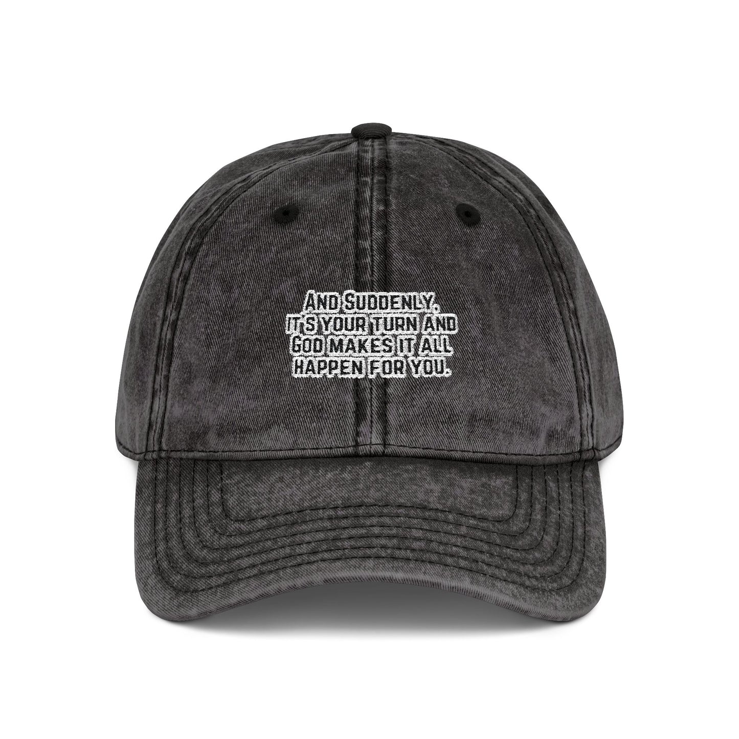 "And Suddenly" Vintage Embroidered Hat