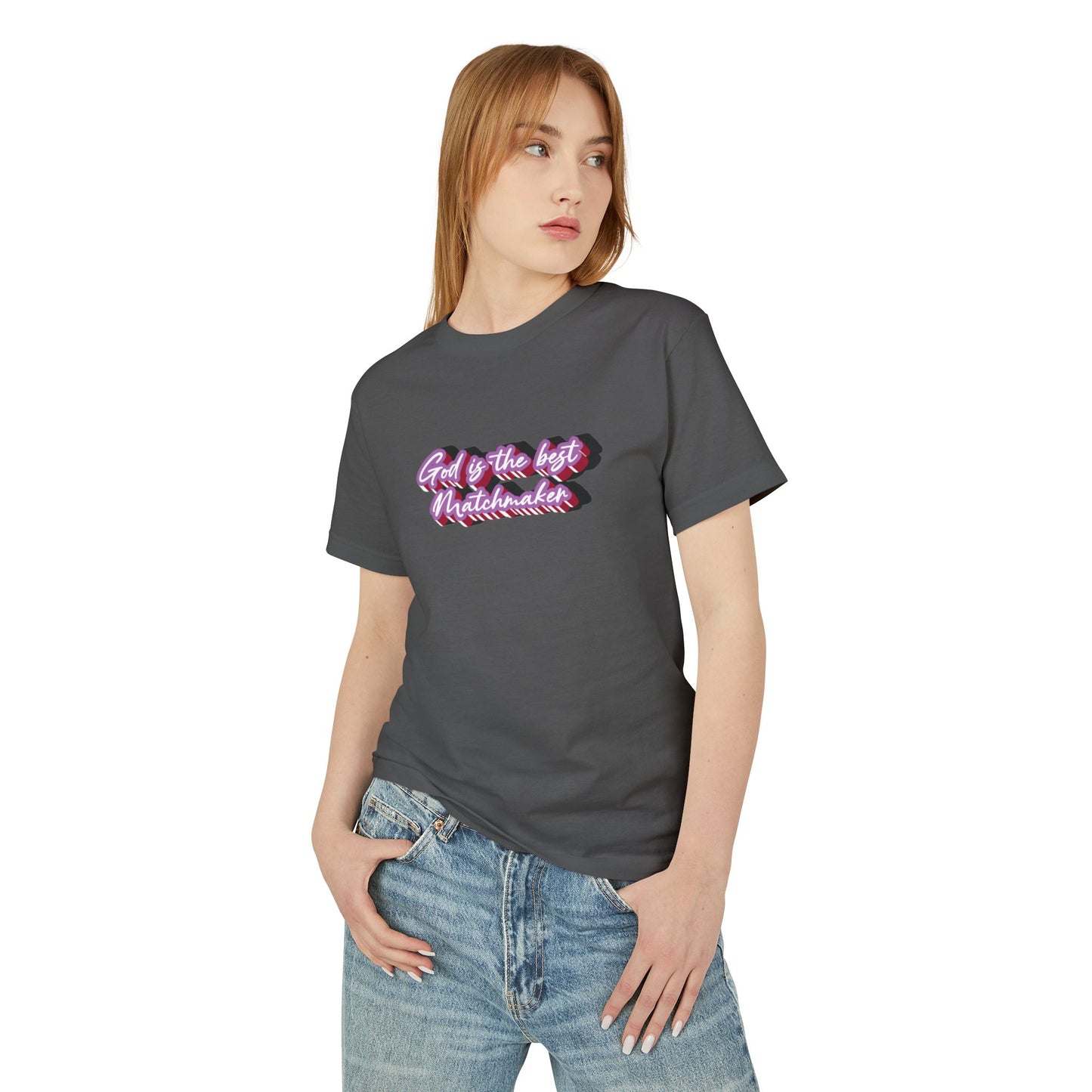 "God is the best Matchmaker" Heavyweight Cotton Tee